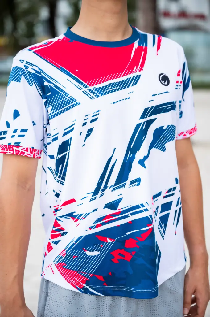 Panther Velocity Tee – Red & Blue Motion